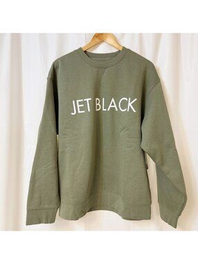 Brunette The Label Core Crew JET BLACK Olive Green XL/XXL NWT